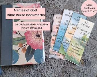 Bible Verse Bookmark Printable – Names of God Scripture Bookmarks for Bible Study