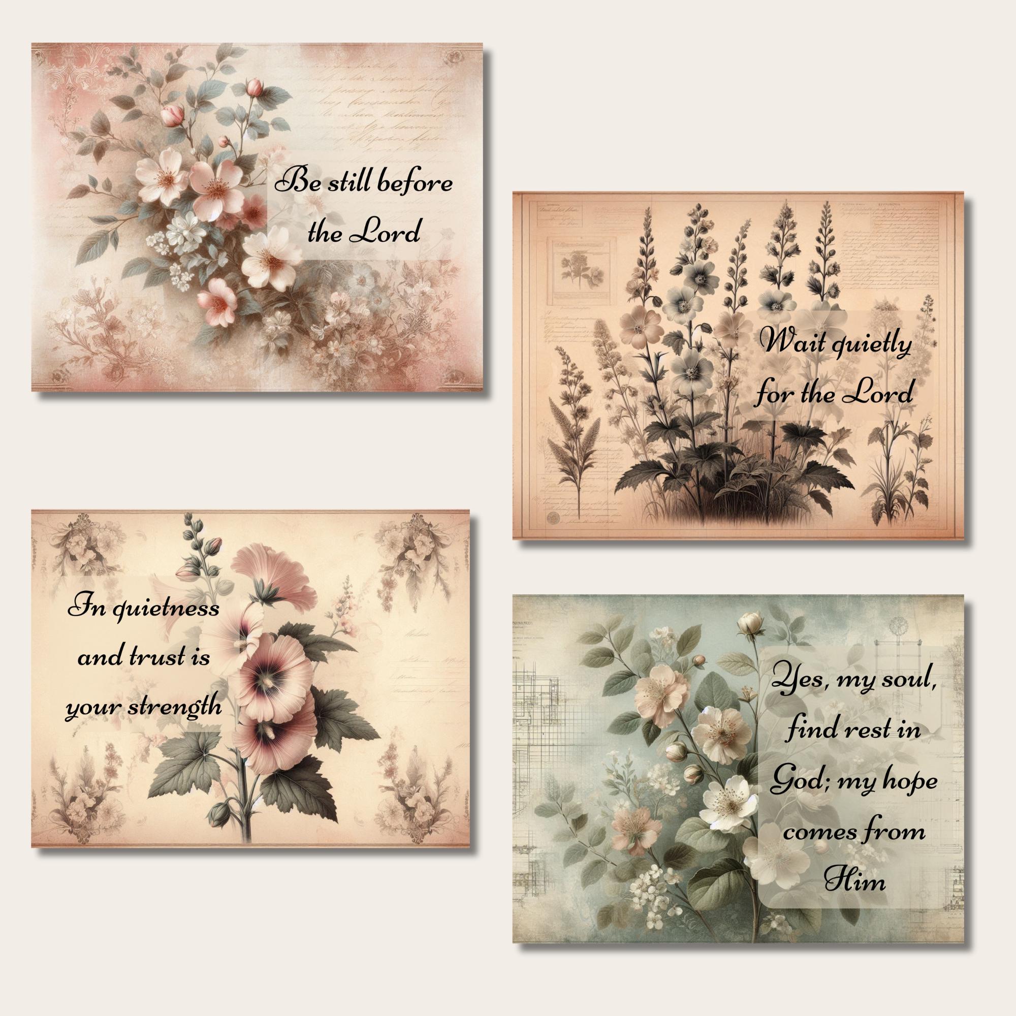 Scripure Paper Be Still Scripture Junk Journal Papers, Christian Digital Paper, Faith ...