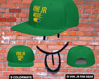 Vini Jr Mode Snapback Hat | Vinicius Jr Soccer Cap | Brazil Football Fan Gift | 9 Colors