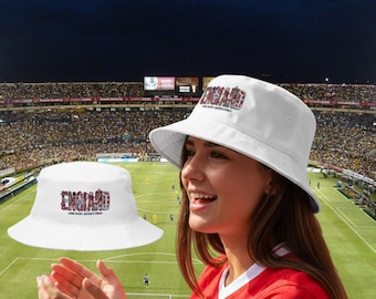 England Bucket Hat | World Cup 2026 Soccer Fan Cap | Three Lions Football Apparel