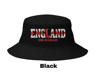 England Bucket Hat | World Cup 2026 Soccer Fan Cap | Three Lions Football Apparel