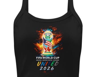 Frauen WM 2026 Fußball Crop Tank | Fifa Fan Bekleidung, USA Mexiko Kanada