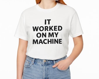 Koszulka "To działa na moim komputerze" Zabawna koszulka programisty Koszulka DevOps Sysadmin Koszulka dla programisty Koszulka z prezentem dla programisty Koszulka z humorem technicznym