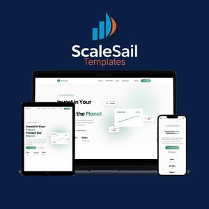 Eco-Vest Fintech Landing Page Template HTML CSS JS Responsive Esg Sustainable Investment