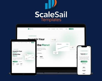 Modello di landing page Fintech Eco-Vest HTML CSS JS Responsive ESG Sustainable Investment