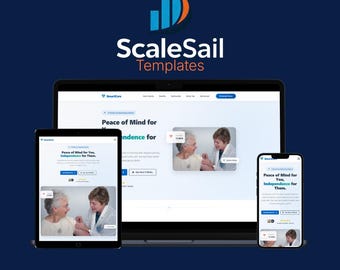 Responsive HTML CSS JS Landing Page Template for SmartCare Elderly Care Health Tech Demo