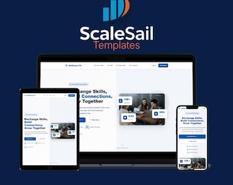 Modello di landing page HTML reattivo per SkillSwap Hub - Codice CSS JS pulito