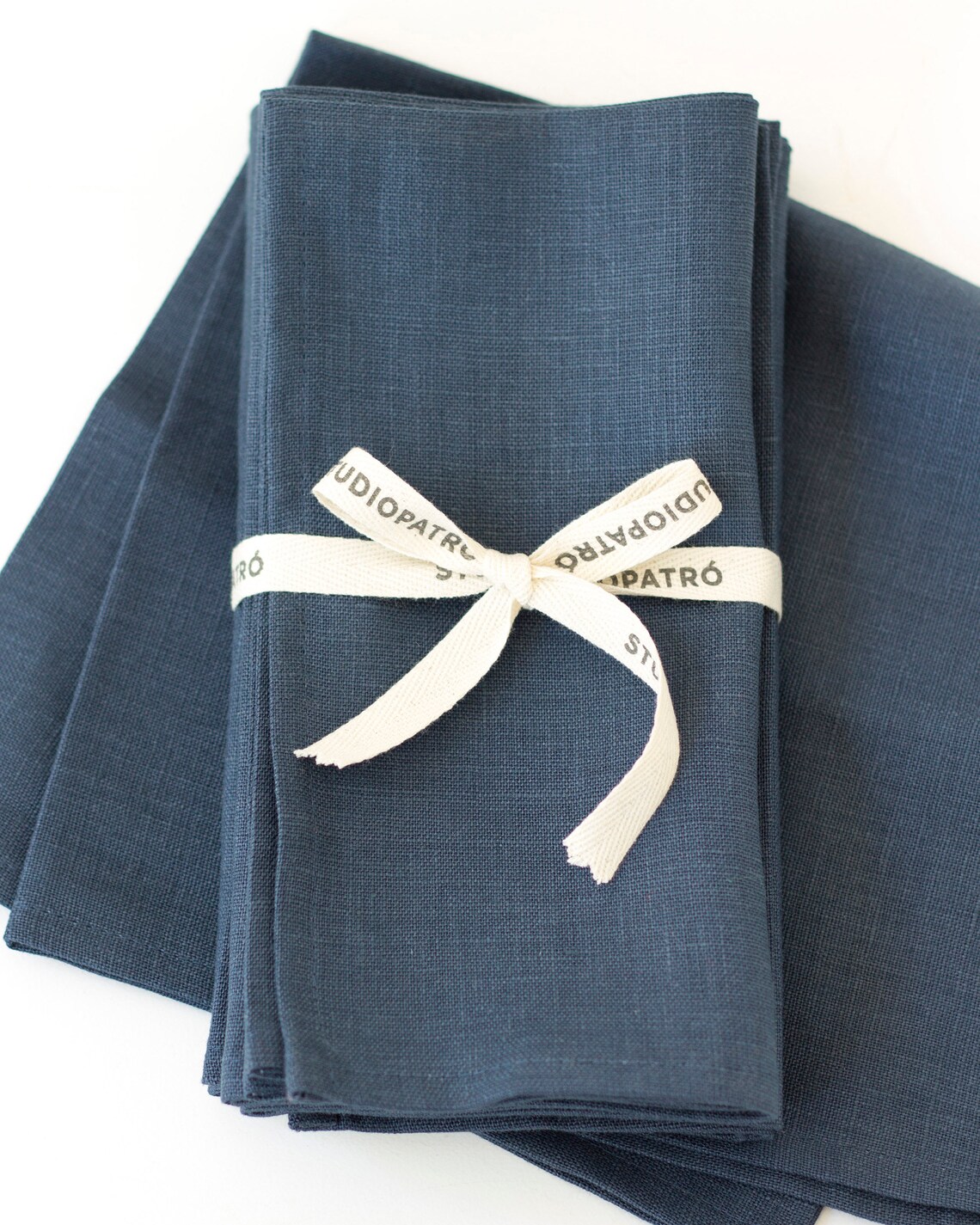 Linen Napkins in Slate Blue Set of 4 Etsy
