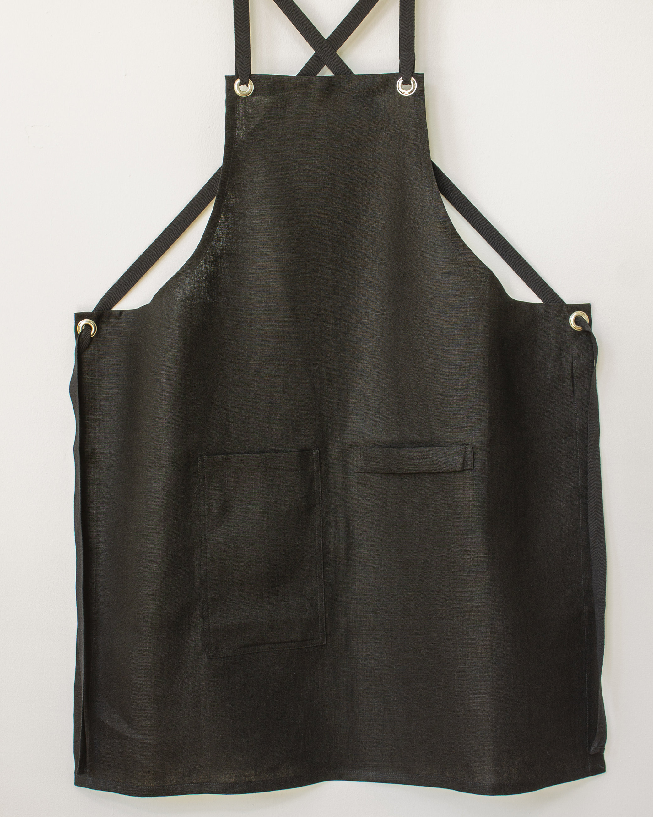 Kitchen Apron Black with Black Ties Etsy