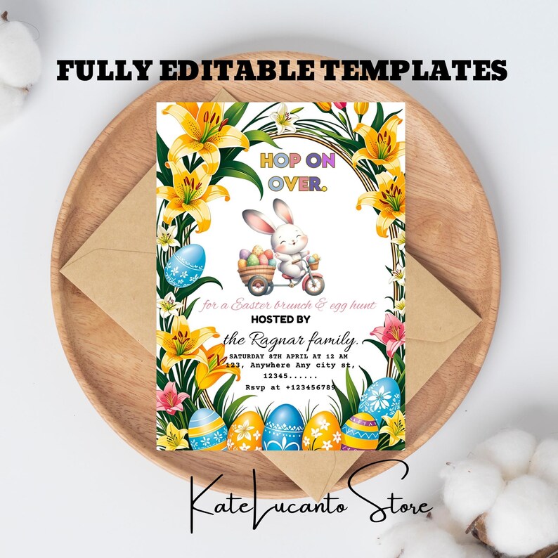 Easter Egg Hunt Flyer Template, Editable Canva Printable Invitation ...