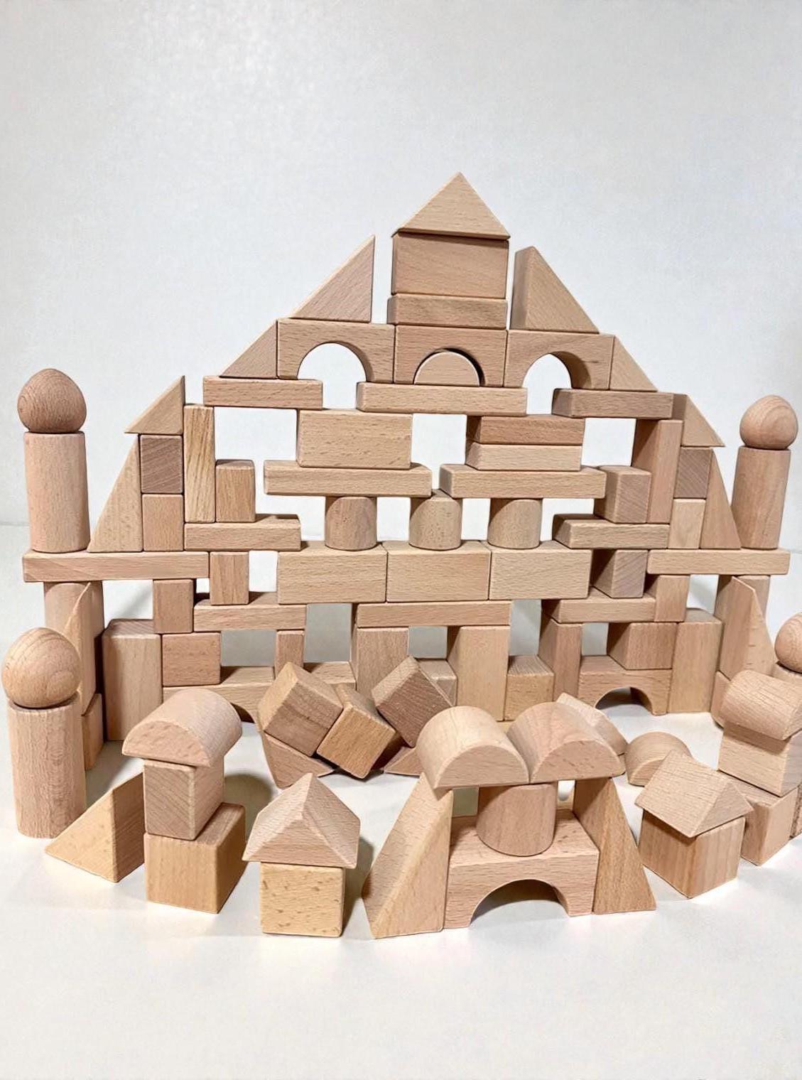 Jeu de Construction d'Architecte – Bois & Carton – Années 1970 – Modélisme