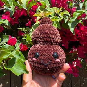 Handgemaakt gehaakt poepknuffel | Grappige emoji-knuffel | Schattig kawaii poepknuffeldier | Grappig cadeau | Nieuwigheidsknuffel | Bureaudecoratie