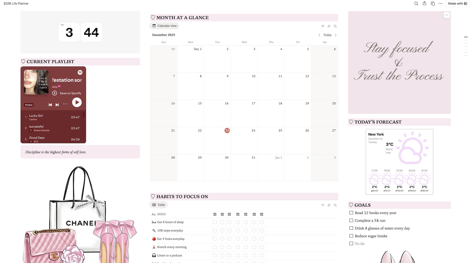 2026 Life Planner - Notion Template - Etsy