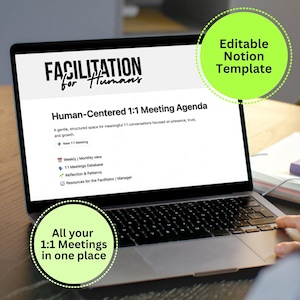 Human-Centered One-on-One Notion Template | One-On-One Meeting Tracker & Agenda | Manager, Coach and Team Lead Tool