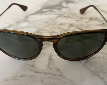 Ray-Ban RB4171 ERIKA Sunglasses 710/71 54-18 145 3N GreenLenses Tortoise & Metal Frame Pre-Owned