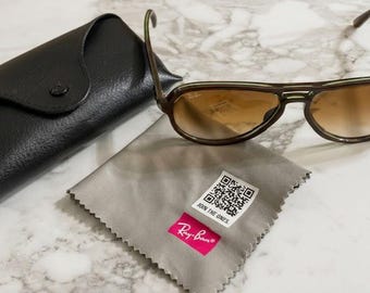 Ray-Ban RB4355 Vagabond sunglasses with brown frames and gradient brown lenses Pre-Owned