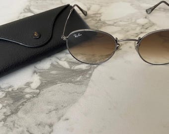Ray-Ban RB3447-N ROUND METAL Sunglasses 004/51 Brown Lenses Metal Frame W/Case Pre-Owned