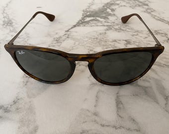 Ray-Ban RB4171 ERIKA Sunglasses 710/71 54-18 145 3N GreenLenses Tortoise & Metal Frame Pre-Owned