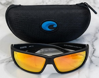Cadre Costa Del Mar Tuna Alley noir mat/miroir doré 580P avec étui
