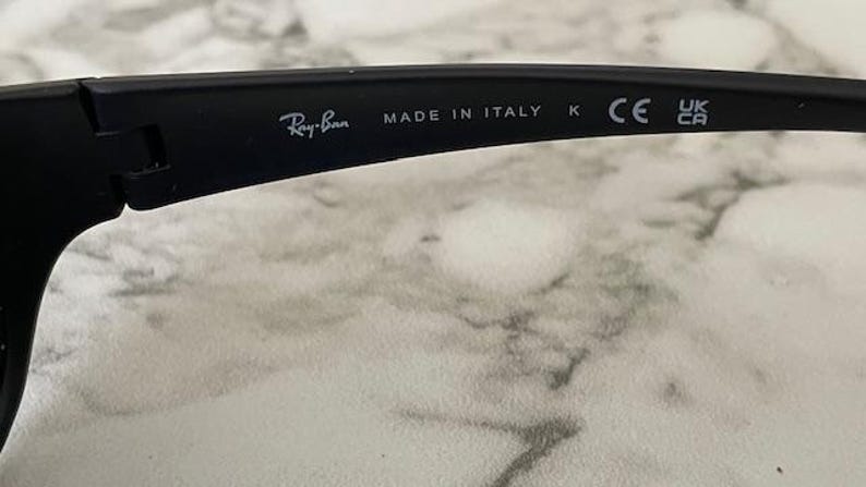 Ray-Ban RB2016 DADDY-O Sunglasses W2578 59-17 125 3N Matte Black Frame (Frame Only) Pre-Owned image 8