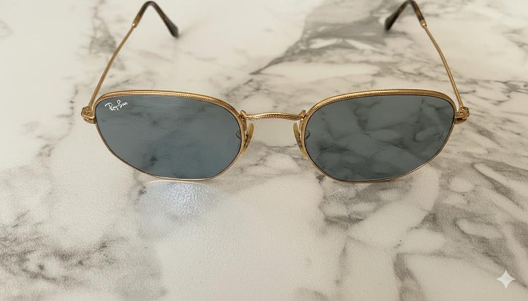 Ray-Ban RB3458 Gold Frame Sunglasses Round Optical Green Lenses 54-21-145 Ray-Ban Men main image 4
