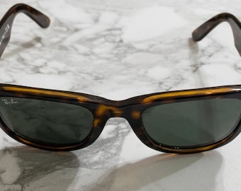 Ray-Ban RB4340 Wayfarer Sunglasses 710 50-22 150 3N Green Lenses Brown Frame Pre-Owned