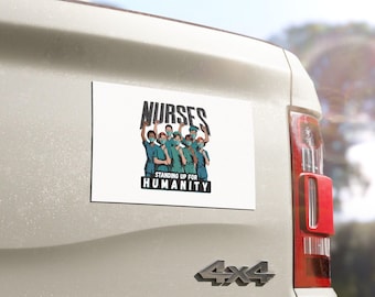 Imanes para coche - Enfermeras que defienden la humanidad (parte posterior) - NFH-CA-01E