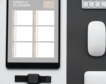 ADHD Weekly Planner Printable | Letter Size | Productivity Template | Instant Download PDF