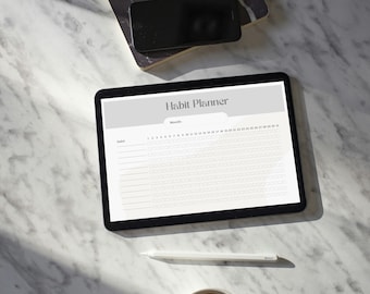 ADHD Habit Tracker | Beige Minimalist Template | A4 Printable PDF | Neurodivergent Planner
