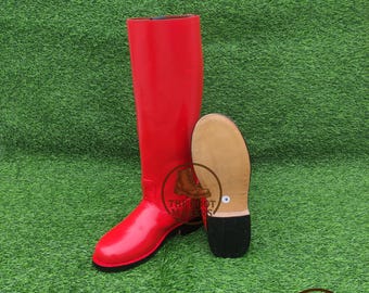 Vintage-inspirierter deutscher Offizierstil Stiefel | Handgefertigte Leder Boots mit Ledersohle