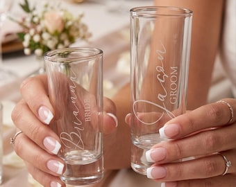 Bridesmaid Proposal Shot Glasses, Personalized Maid of Honor Gift, Bridal Party Proposal Box Idea, Custom Bridesmaid Glass