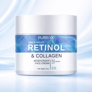 Crema facial con retinol, hidratante reafirmante, antiedad y de día y de noche.