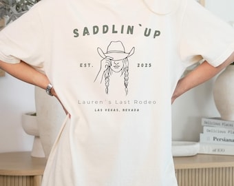 Saddlin’ Up Shirt, Settlin’ Down Shirt, Last Rodeo Bachelorette Shirt, Western Cowgirl Tee, Comfort Colors Shirt, Bridesmaid Western Tops