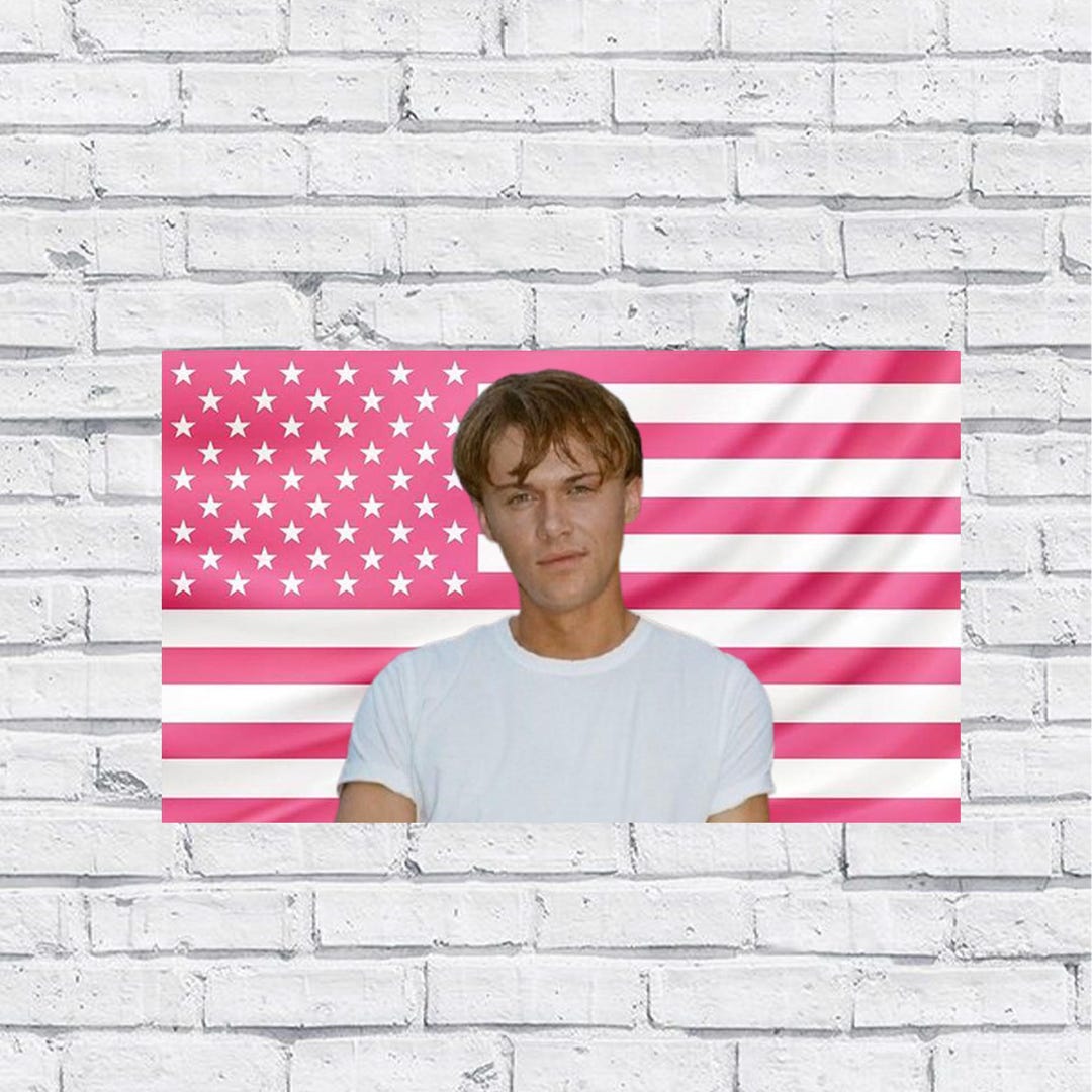 Pink Conrad Fisher American Flag Tapestry – Aesthetic TV Wall Art ...