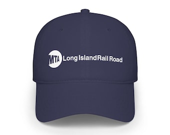Gorra de béisbol de perfil bajo con el logo de Long Island Rail Road (LIRR) - Gorra ajustable de MTA Transit para viajeros y aficionados al ferrocarril.