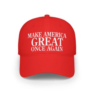 Trump Make America Great Once Again 2024 Low Profile Baseball Cap image 1