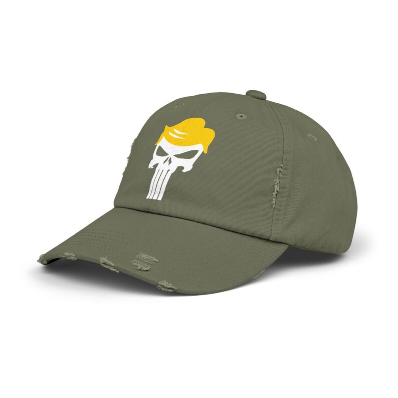 Cappellino unisex in stile vintage "Punisher" del presidente Donald J. Trump immagine 18