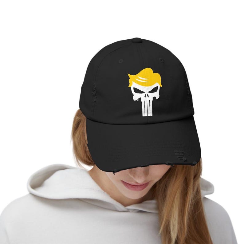 Cappellino unisex in stile vintage "Punisher" del presidente Donald J. Trump immagine 11