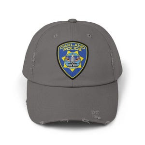 Oakland California Police Patch Distressed Cap Logo - Small Chest Emblem, Law Enforcement Tribute Hat