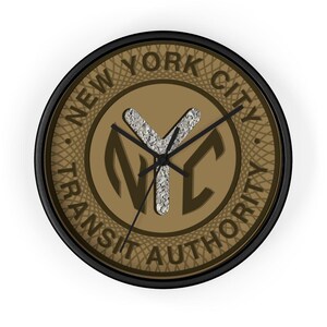 NYC Token Transit Authority New York City Wall Clock