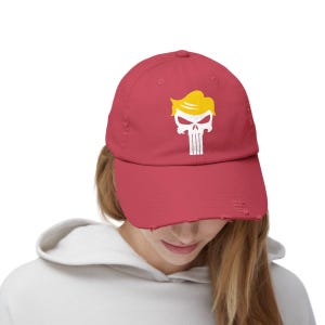 Cappellino unisex in stile vintage "Punisher" del presidente Donald J. Trump immagine 17