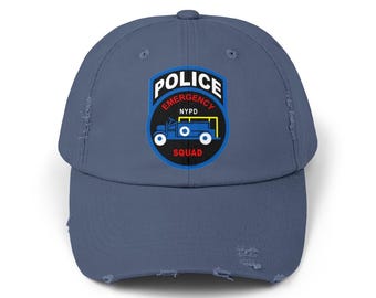Cappellino unisex vintage della squadra di emergenza della polizia di New York, dipartimento di polizia della città di New York