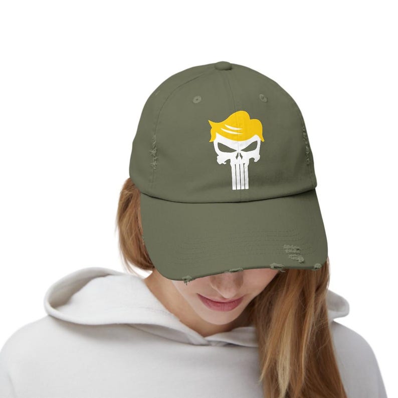 Cappellino unisex in stile vintage "Punisher" del presidente Donald J. Trump immagine 20