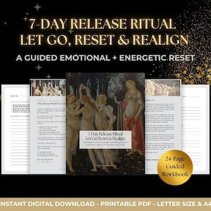 7-Day Release Ritual Workbook | Emotional Reset Journal (Digital Download)