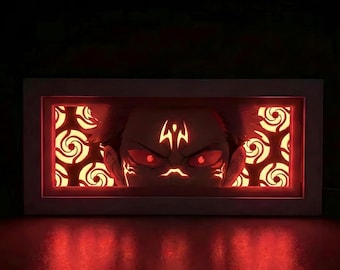 Anime Lightbox – Sukuna Inspired Night Light – Jujutsu Kaisen LED Room Decor Gift