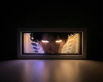 Caja de luz de anime: luz nocturna de Levi Ackerman (AOT)