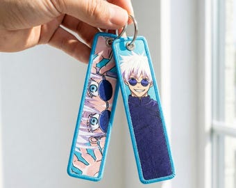 Double-Sided Embroidered Anime keychain / Jet Tag