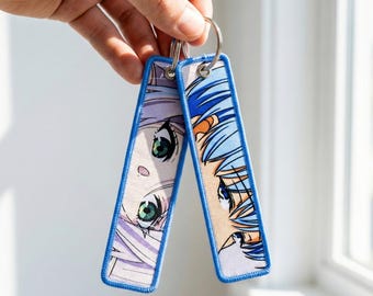 Anime Jet Tag Embroidered Keychain