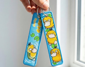 Llavero bordado de Psyduck • Correa para llavero de Anime Jet Tag