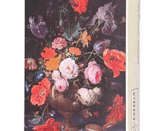 Still life with flowers in a glass vase – Jan Davidsz. de Heem